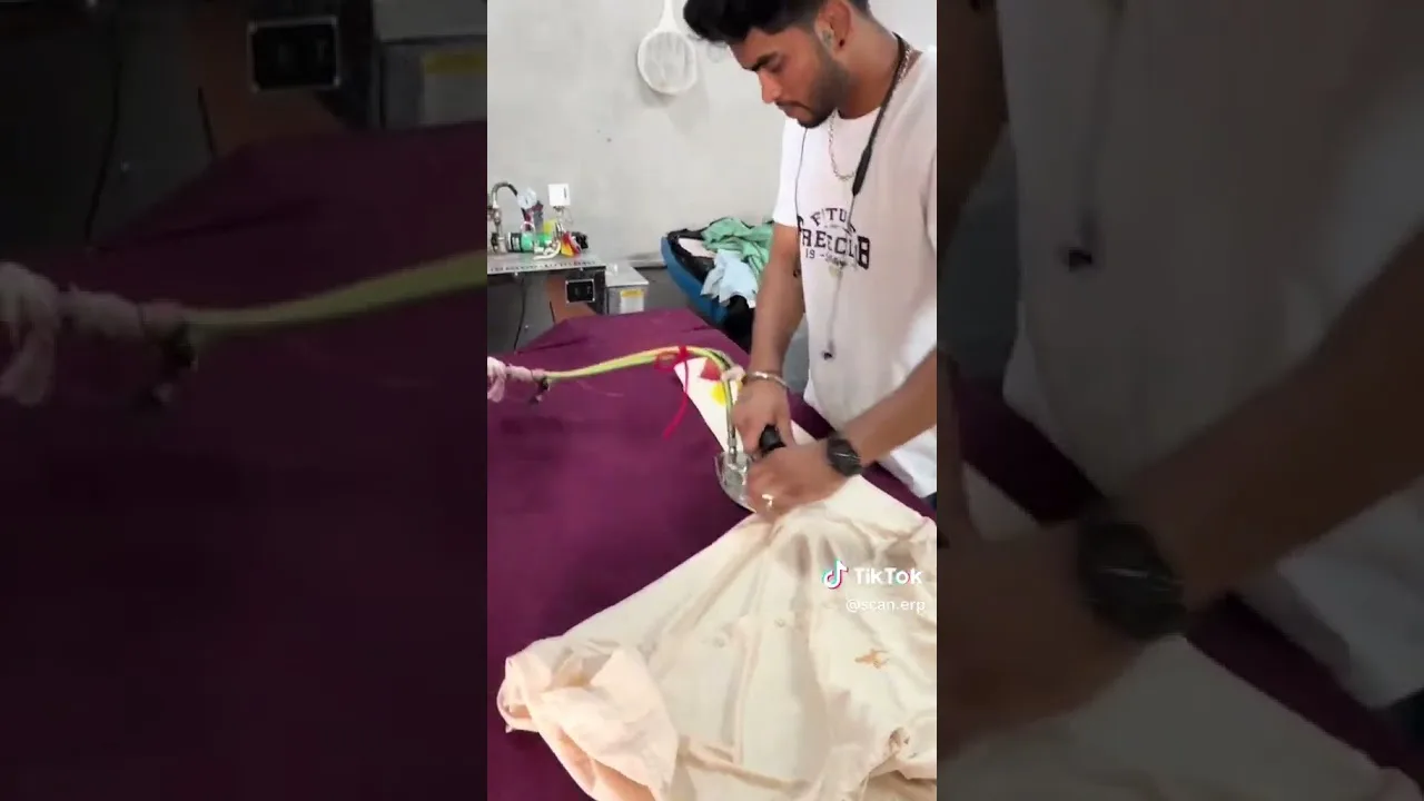 Scan ERP practical demo recorded in a garment workspace